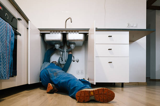 Professional Emergency Plumber technician working in Harbert, MI